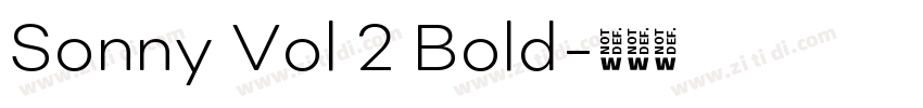Sonny Vol 2 Bold字体转换